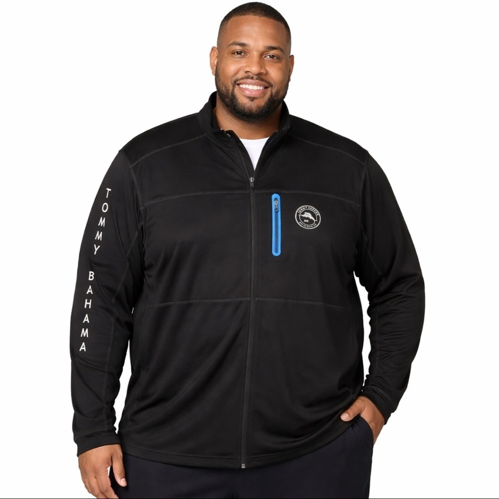 Tommy Bahama Men’s Performance Jacket 3XL Big & Tall Black UPF 30 NWT $135